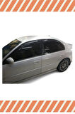 Honda Civic Sedan 2001-2007 Modellerine Uyumlu Özel 4'Lü Mügen Tip Cam Rüzgarlığı