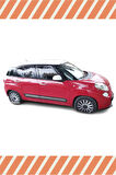 Fiat 500 L Tüm Modellerine Uyumlu Özel 4'Lü Mügen Tip Cam Rüzgarlığı