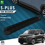 S-Dizayn Toyota Proace City Kısa Şase S-Plus Siyah Yan Basamak 203 Cm 2018 Üzeri