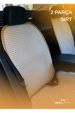Terletmez Oto Koltuk Koruyucu Kılıf %100 Pamuk 5 li Tam Set Krem Volvo S90 Tüm Modeller