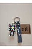 TOM VE JERRY ANAHTARLIK TOM ANAHTARLIK SİLİKON 3D SEVİMLİ KULLANIŞLI TEK ANAHTARLIK 1 ADET TOM