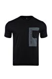 Oversize Fit Bisiklet Yaka Cepli %100 Pamuk Kısa Kollu Baskılı Penye T-Shirt