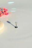 Taşlı Top Uçlu Çelik Piercing Tragus Helix Kıkırdak 6 mm Gümüş Renk