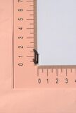 Taşlı Top Uçlu Çelik Piercing Dudak Dil 12 mm Siyah