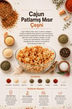 Cajun Patlamış Mısır Çeşni 100 gr (1. Kalite)