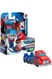 Transformers Earthspark Tek Adımda Dönüşebilen Robot Araba Optimus Prime Karakter Figür 10 Cm