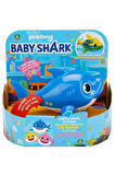 Daddy Shark - Baby Shark Şarkısı Söleyerek Havuzda - Küvette Yüzen Balık - Mavi Model - 18cm