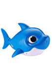 Daddy Shark - Baby Shark Şarkısı Söleyerek Havuzda - Küvette Yüzen Balık - Mavi Model - 18cm