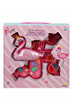 Pretty Pinky Flamingo Şekilli 3 Katlı Makyaj Güzellik Seti S00002599