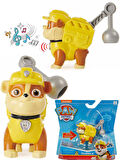 Paw Patrol Müzikli ve Rozetli Kahramanlar - Rubble - 10 cm