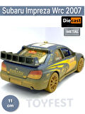 Subaru Impreza Wrc 2007 Çamurlu Çek Bırak Die - Cast Kapıları Açılabilen Metal Model Araba - 11.5 cm