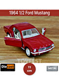 1964 1/2 Ford Mustang Çek Bırak Die - Cast Kapıları Açılabilen Metal Model Araba - Kırmızı 11.5 cm