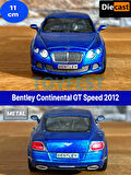 2012 Bentley Continental GT Speed Çek Bırak Kapıları Açılabilen Metal Model Araba - Mavi 11.5 cm