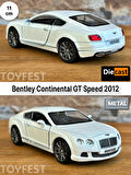 2012 Bentley Continental GT Speed Çek Bırak Kapıları Açılabilen Metal Model Araba - Beyaz 11.5 cm