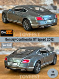 2012 Bentley Continental GT Speed Çek Bırak Kapıları Açılabilen Metal Model Araba - Füme 11.5 cm