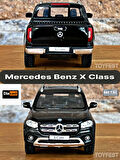 Mercedes - Benz X - Class Çek Bırak Die - Cast Kapıları Açılabilen Metal Model Araba - Siyah 11.5 cm