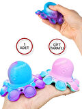 Push Popper Flip Octopus - Yumuşak Stress Giderici Çift Taraflı Anahtarlık Çanta Aksesuarı (1 ADET)