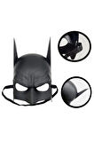 Batman Pelerinli Maskeli Çocuk Parti Kostümü - (7 - 14 Yaş Arası) - 90 cm