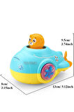 Kurmalı Kendiliğinden Banyo Küvet Havuz Deniz de Yüzen AyıcıK Submarine Denizaltı Oyuncak - Model 2
