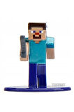 Jada Nano Metalfics Minecraft Metal Döküm Die - Cast Mini Figür - Steve Iron Sword - 4 cm