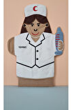 Nakışlı Kumaş Meslekler El Kuklası - Hemşire