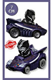 Racerverse Tekli Model Araba - Figürlü Yarış Arabası - Marvel Black Panther Kara Panter - 7 CM