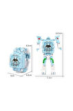 Tetris Oyunlu Transformers Robot Saat - Pastel Mavi