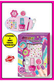 Tokidas Glitter Nail Manicure - Ojeli Simli Stickerlı Parıltılı Tırnak Manikür Makyaj Güzellik Seti N01BA-PEMBE