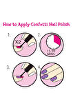Tokidas Glitter Nail Manicure - Ojeli Simli Stickerlı Parıltılı Tırnak Manikür Makyaj Güzellik Seti N01BA-PEMBE