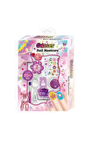 Tokidas Glitter Nail Manicure - Ojeli Simli Stickerlı Parıltılı Tırnak Manikür Makyaj Güzellik Seti N01BA-MOR
