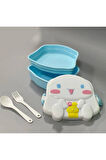 Kawaii 3D Cinnamoroll Figür Kabartmalı 2 Katlı Kilitli Beslenme Çantası Kutusu