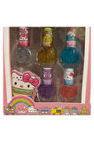 Hello Kitty ve Arkadaşları Temalı 5 Simli Parlak Ojeli Kabartmalı Stickerlı Tırnak Bakım Seti
