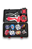 Beyblade Metal Assembled Gyro Tool Box YJ - 8801 - Yeni Nesil Çantalı Beyblade Metal Topaç 12 li Set