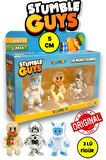 Stumble Guys Seri 1 - 3D Mini 3 lü Figür Seti - 3 ADET Frost Yeti Gingerbread Hatchling - 5 cm