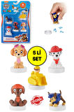 Paw Patrol Damgalı Mühürlü 5 li Figür Seti ( Marshall - Chase - Rubble - Skye - Zuma ) 4 - 7 CM