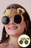 Altın Gold Renkli Bride To Be Yazılı Gelin Gözlüğü 15x10 cm