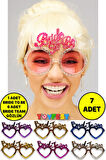 1 ADET Pembe Renkli Bride To Be Gelin Gözlüğü + 6 ADET Renkli Bride Team Nedime Gözlükleri 15x10 cm