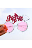 1 ADET Pembe Renkli Bride To Be Gelin Gözlüğü + 6 ADET Renkli Bride Team Nedime Gözlükleri 15x10 cm