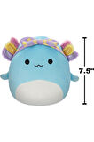 Squishmallows Gökkuşağı Solungaçları ve Mor Kafa Bandı ile IRINA Yumuşak Pürüzsüz Peluş - 20 cm
