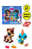 Littlest Pet Shop Minişler 2’li Figür Seti S1 - Pony ve Ağaçkakan - 5 CM