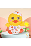 Hayvan Sesleri Çıkaran Işıklı Müzikli Ördek Modelli İnteraktif Bebek Eğitici Tuşlu Oyuncak - Sarı