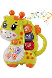 Hayvan Sesleri Çıkaran Tuşlu Işıklı Notalı Ninnili Müzikli Zürafa İnteraktif Bebek Eğitici - Yeşil