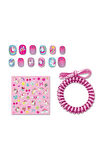 Unicorn Figürlü Stickerlı Toka & Bilezikli Kendinden Yapışkanlı Dazzle Nails Takma Tırnak Seti