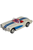 1:43 Ölçekli Lisanslı Metal Retro Amerikan Arabaları - 1957 Chevrolet Corvette - 10 CM
