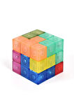 Renkli Şeffaf 7 Parçalı Mıknatıslı 3X3 Manyetik Küp Zeka Sabır Rübik Küpü
