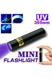 Mini LED UV Mor Işık El Feneri USB Şarjlı Parazit Akar Toz Gösteren Oje Kurutucu Para Kontol Cihazı