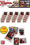 25 PAKET - Marvel Deadpool Çıkartma Paketi | Panini Lisanslı Ürün ( 125 STICKER )