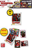 40 PAKET - Marvel Deadpool Çıkartma Paketi | Panini Lisanslı Ürün ( 200 STICKER )