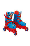 Spider-Man Örümcek Adam Desenli Inline 3 Tekerlekli Paten - (29 - 32 Numara için Ayarlanabilir)