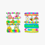 Rainbow Loom Beadmoji Deluxe Set - 2200 Renkli Lastik & 340 Emoji Boncuk, Hızlı Tezgah Dahil
